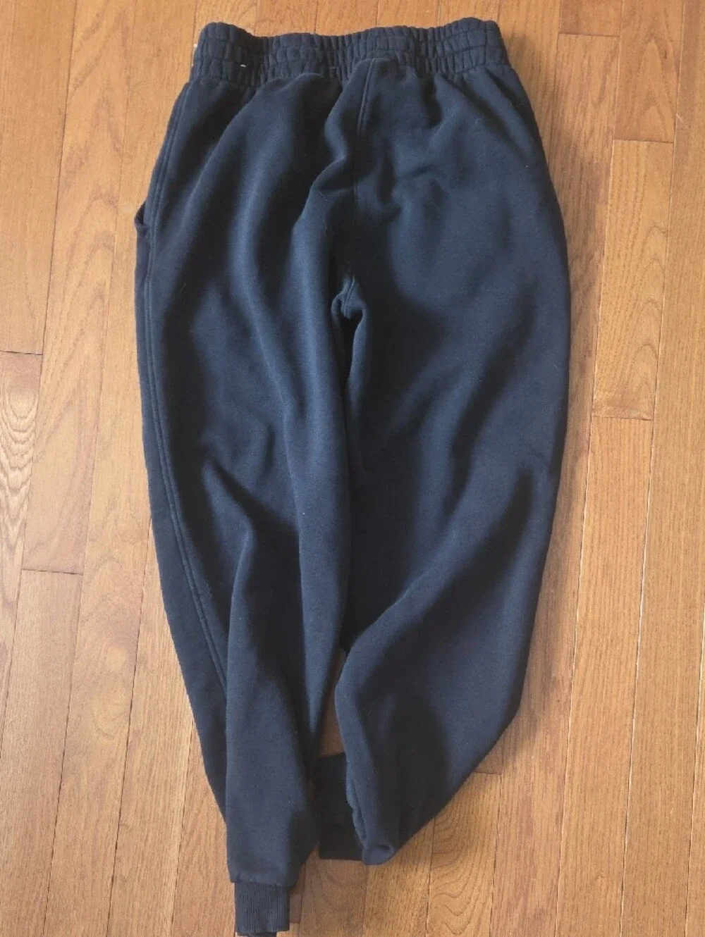 Nike Kids Black Jogger Sweatpants with White Swoosh